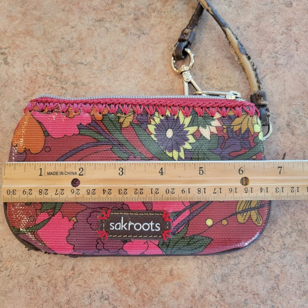 sakroots Wristlet ~  Floral Pattern ~ Key Leash ~ Strap Needs TLC! FINAL PRICE!